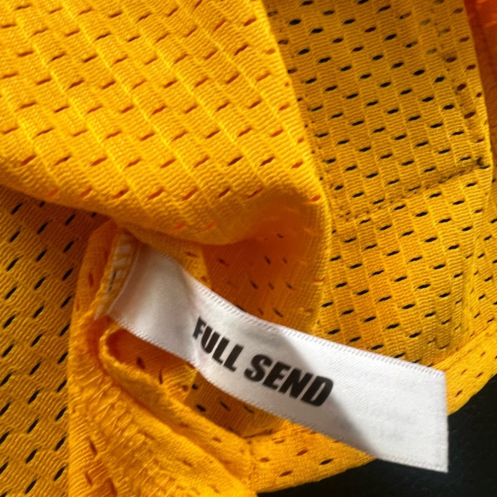 Full Send All Star Basketball Yellow Lakers Style Jersey Nelk Boys Men’s Size XL - Picture 14 of 15